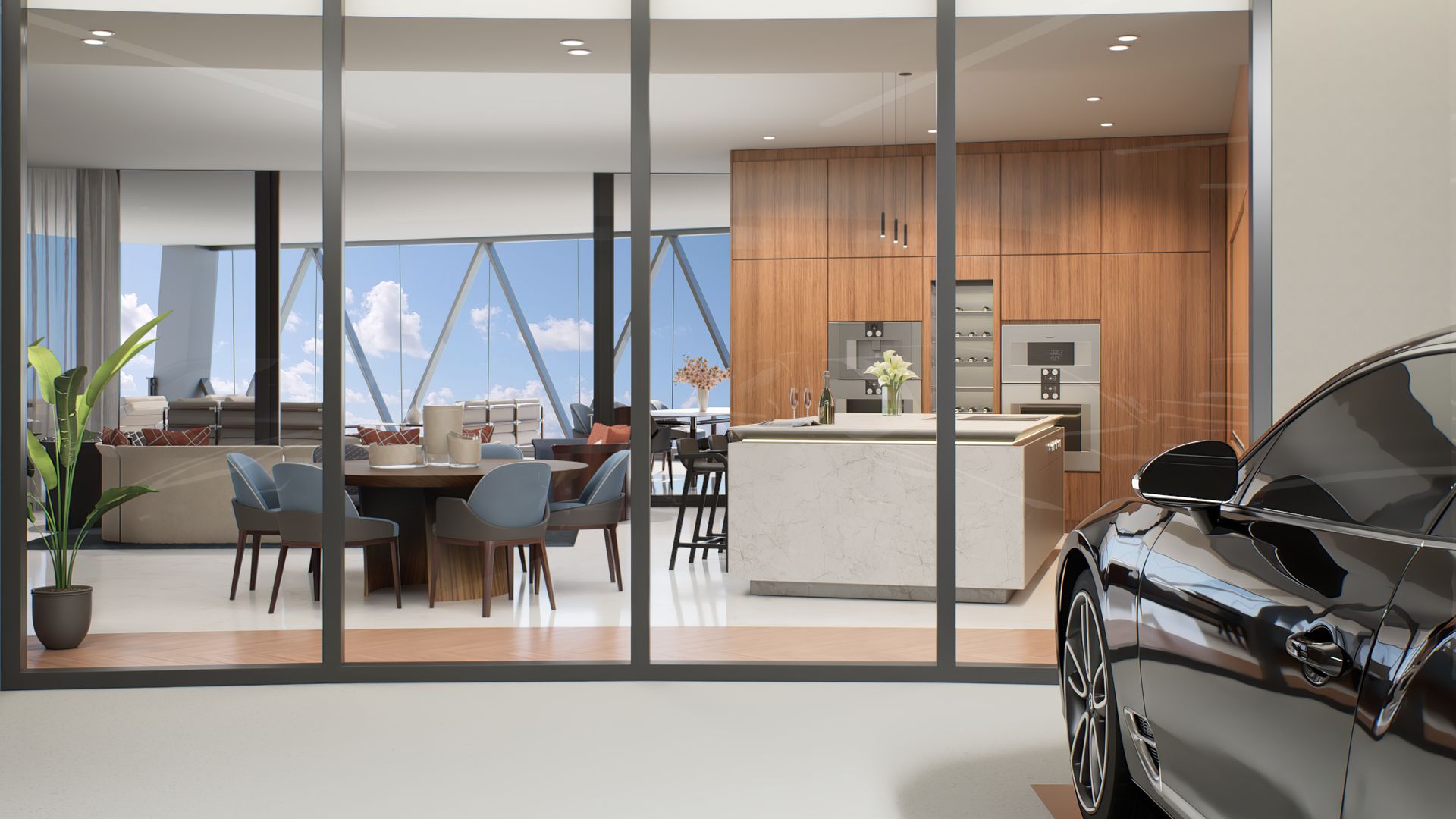 East Unit — Sky Garage — Bentley Residences Miami