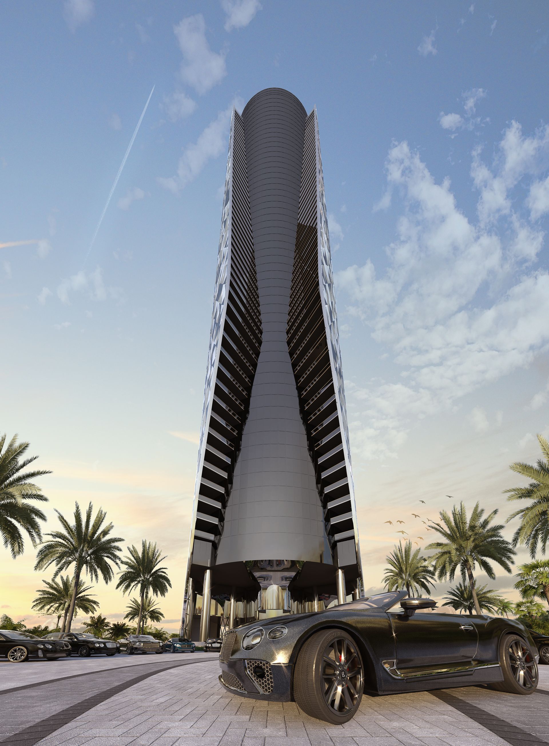Collins Avenue Front View — Bentley Residences Miami