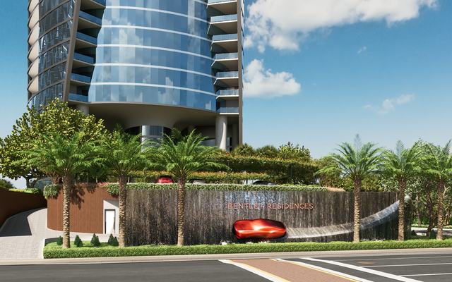 Facade & Arrival Court — Bentley Residences Miami