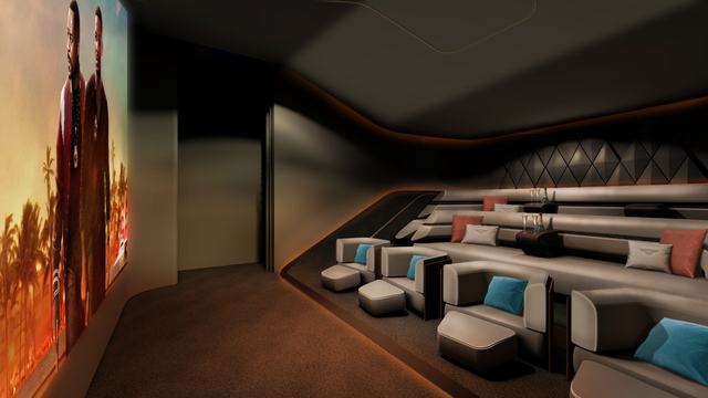 Private 14-Seat Cinema — Bentley Residences Miami