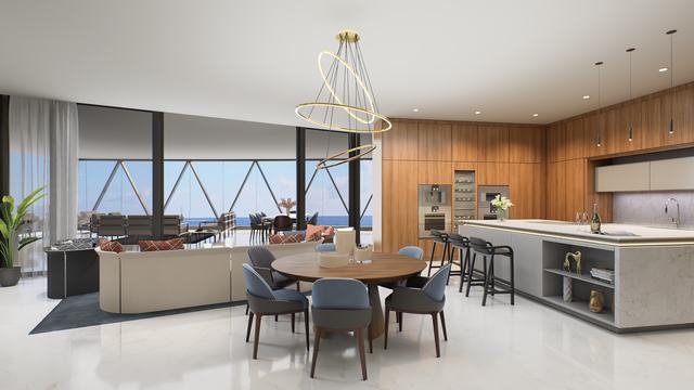 East Unit — Kitchen & Dining — Bentley Residences Miami