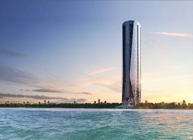 Oceanfront Tower at Sunset — Bentley Residences Miami