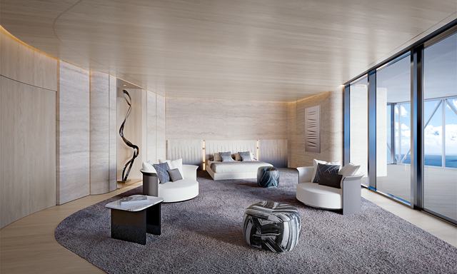 Penthouse — Window Seating — Bentley Residences Miami