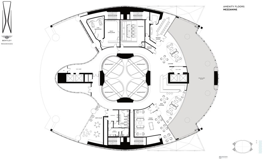 Amenity Floors — Mezzanine — floor plan