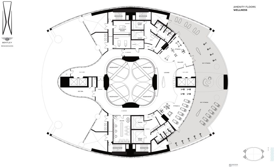 Amenity Floors — Wellness — floor plan