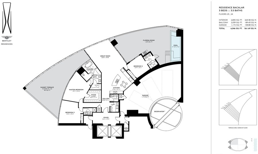 Residence Bacalar — Floors 23 & 24 — floor plan