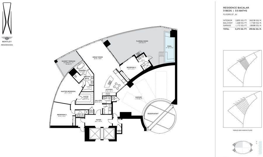Residence Bacalar — Floors 7 & 61 — floor plan
