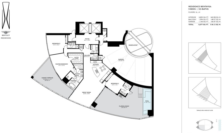 Residence Bentayga — Floors 16 & 41 — floor plan