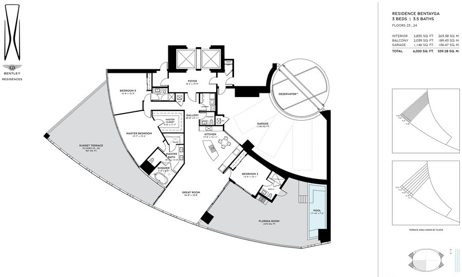 Residence Bentayga — Floors 23 & 24 — floor plan