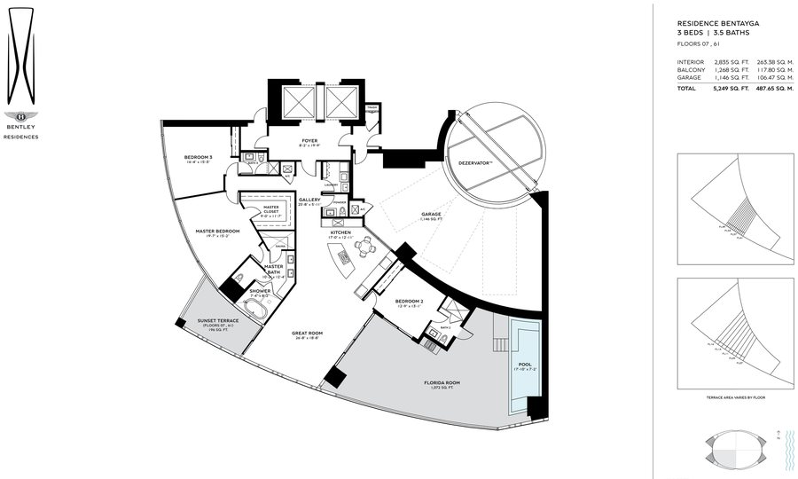 Residence Bentayga — Floors 7 & 61 — floor plan
