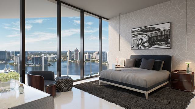 West Unit — Bedroom 2 — Bentley Residences Miami